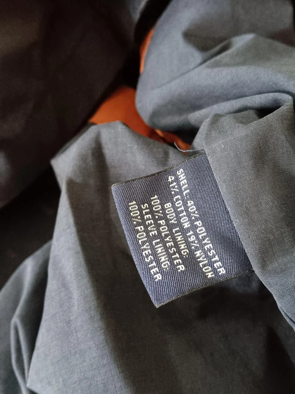 Roundtree & Yorke Grey Hooded Raincoat with Rust Accent